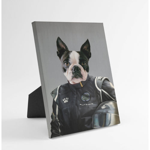 Crown and Paw - Standing Canvas The Race Car Driver - Custom Standing Canvas