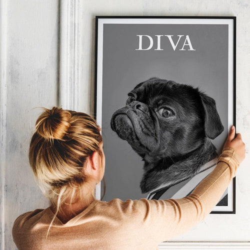 Crown and Paw - Canvas The Designer Brand Pet Portrait - Custom Pet Print Canvas