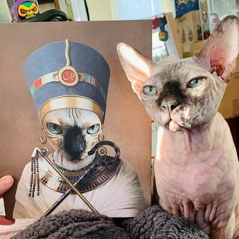 Crown and Paw - Canvas The Egyptian Queen - Custom Pet Canvas