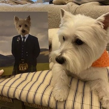 Crown and Paw - Canvas The Scottish Highlander - Custom Pet Canvas