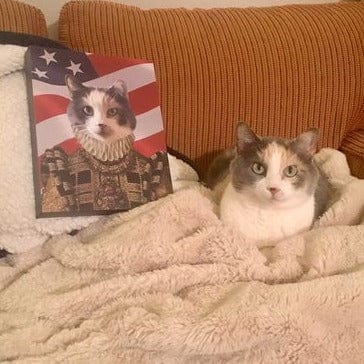 Crown and Paw - Canvas The Dame - USA Flag Edition - Custom Pet Canvas