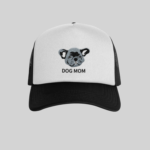 Crown and Paw - Hat Custom Pet Face Foam Trucker Hat Black/White/Black / Full Color