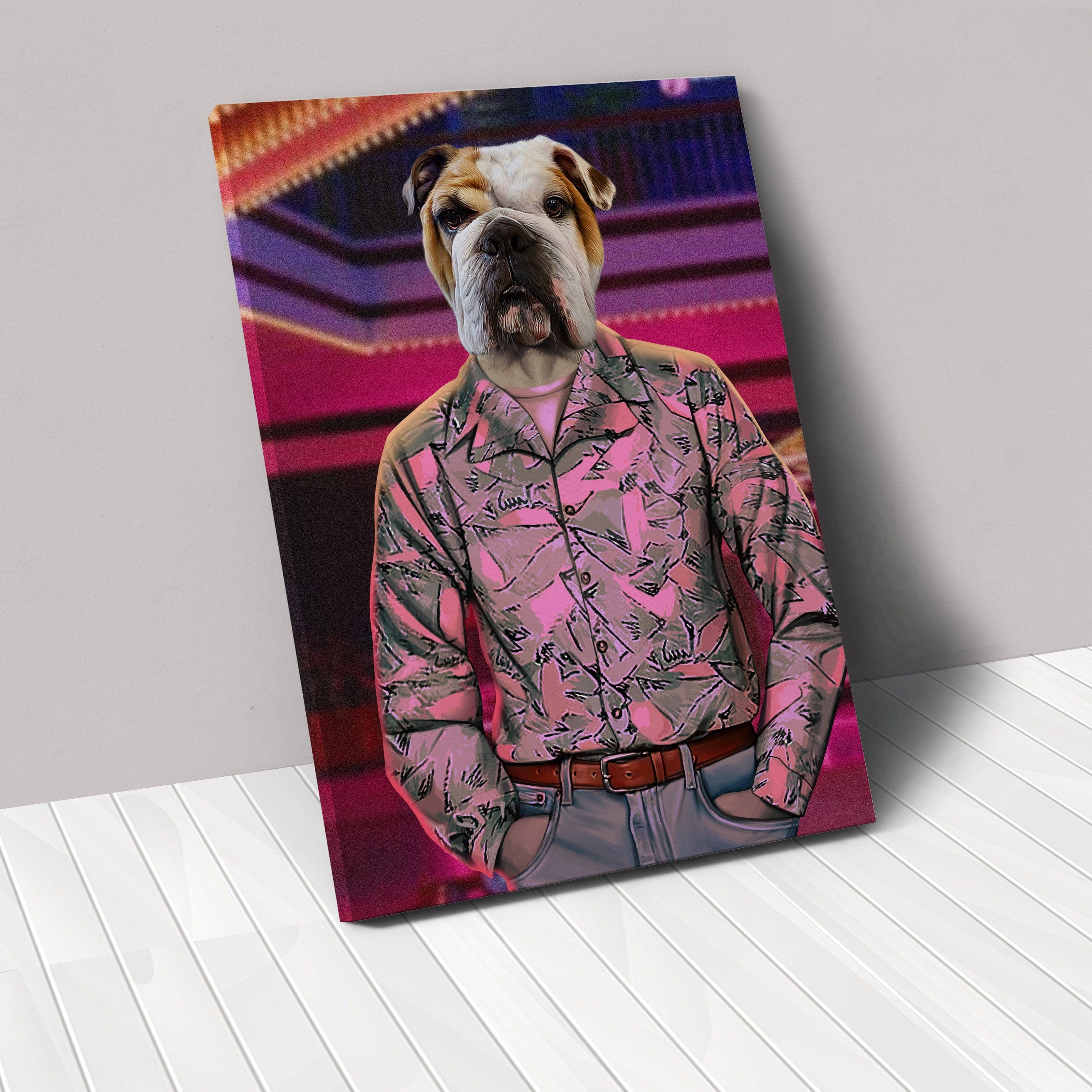 Crown and Paw - Canvas The 80's Cop - Custom Pet Canvas