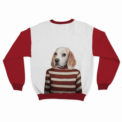 Crown and Paw - Custom Clothing Christmas Costume Sweatshirt Red Candy Cane / S