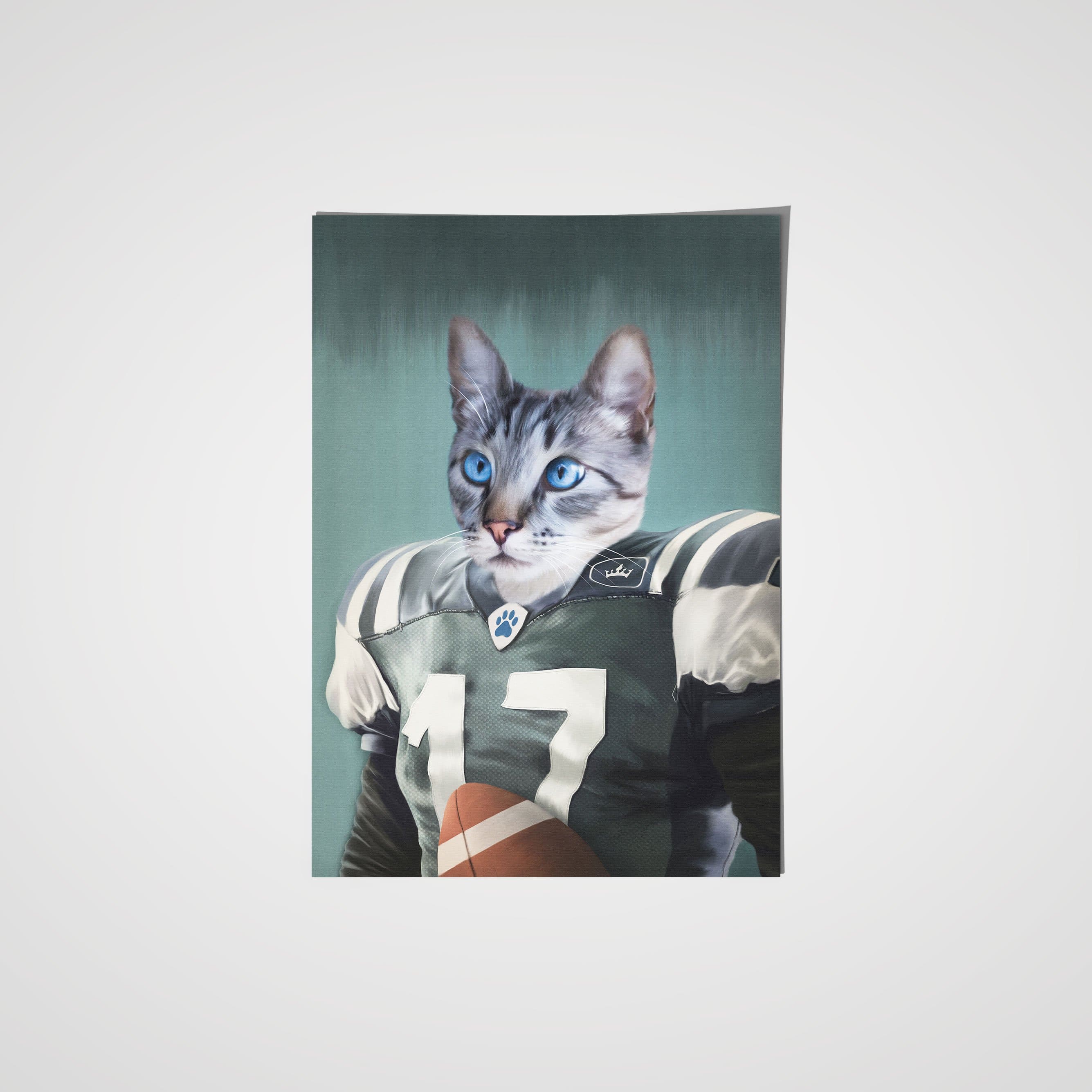 Crown and Paw - Poster The Football Player - Custom Pet Poster