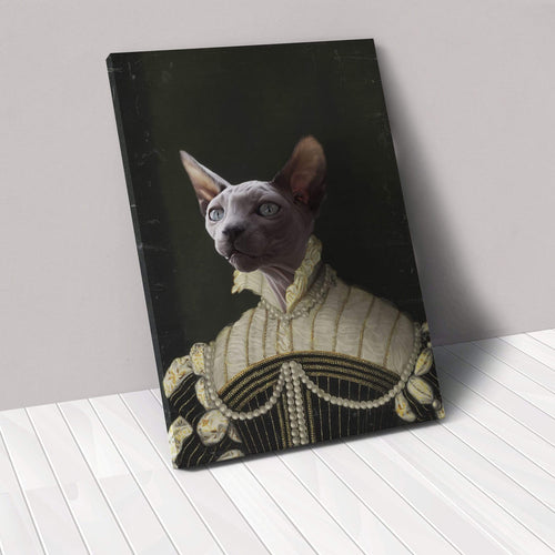 Crown and Paw - Canvas The Pearled Lady - Custom Pet Canvas