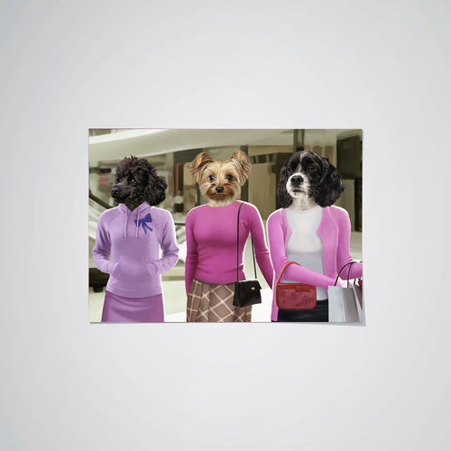 Crown and Paw - Poster The 3 Mean Girls - Custom Pet Poster
