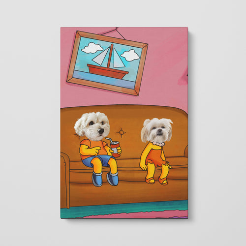 Crown and Paw - Canvas The Yellow Siblings - Custom Pet Canvas