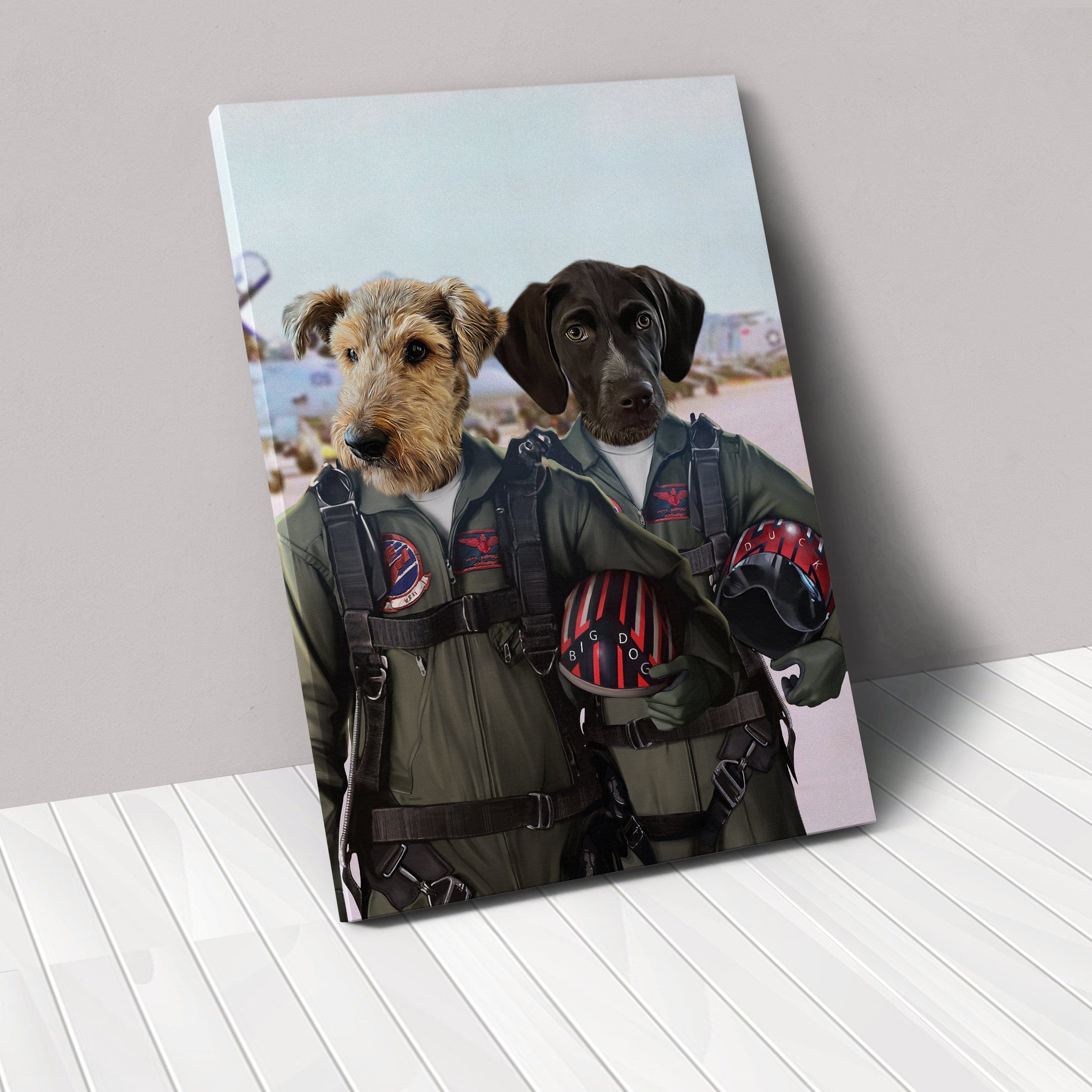 Crown and Paw - Canvas The Fighter Pilots - Custom Pet Canvas