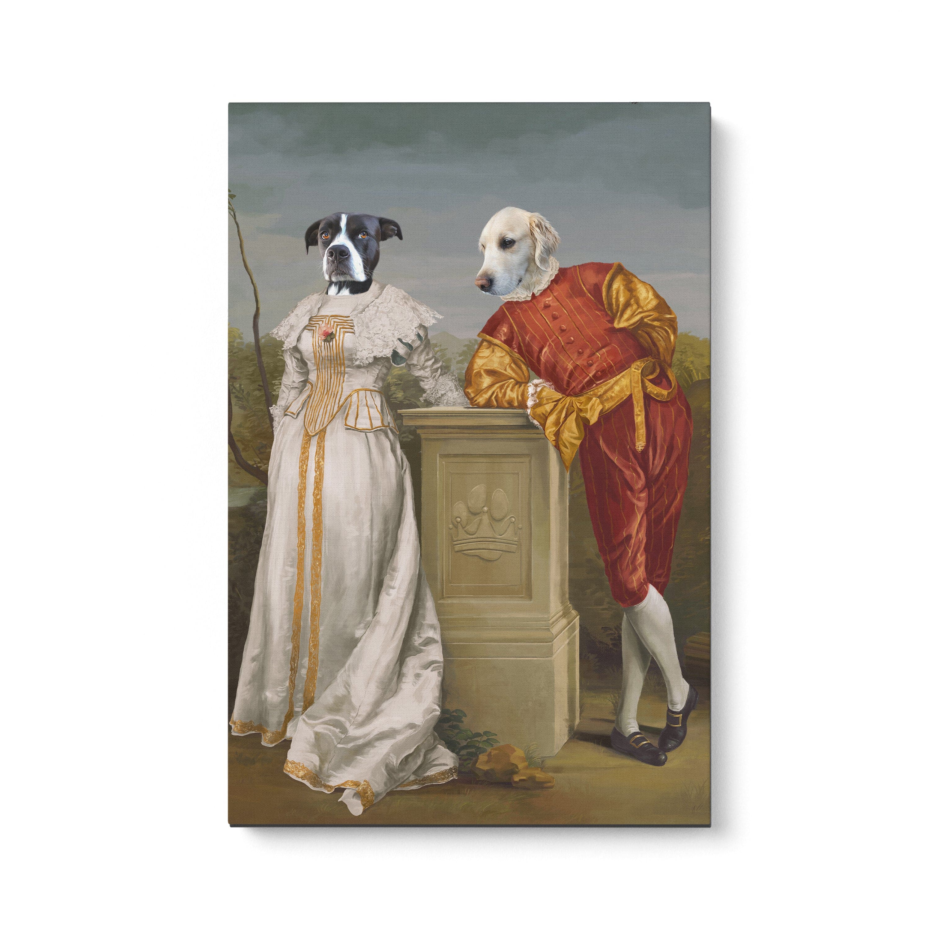 Crown and Paw - Canvas The Courtly Couple - Custom Pet Canvas