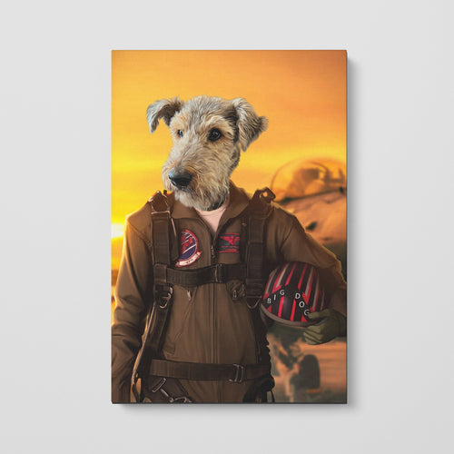 Crown and Paw - Canvas The Top Pilot - Custom Pet Canvas