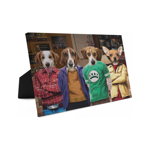 Crown and Paw - Standing Canvas Four Nerd Friends - Custom Standing Canvas