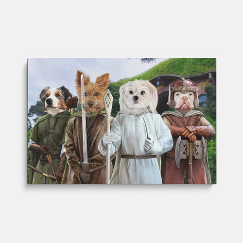Crown and Paw - Canvas The Four Pawtectors - Custom Pet Canvas 8" x 10" / Background 2