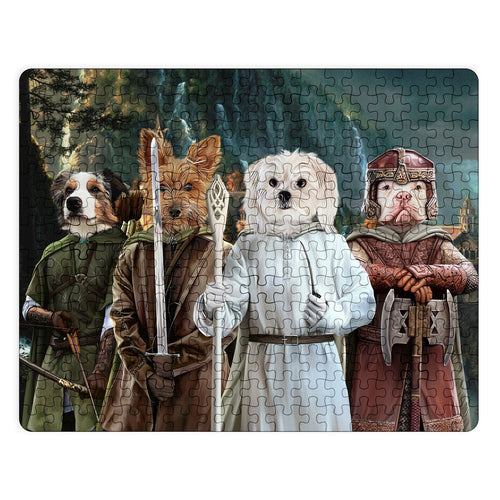 Crown and Paw - Puzzle The Four Pawtectors - Custom Puzzle 11" x 14" / Background 3