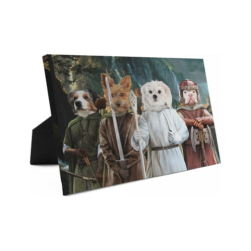 Crown and Paw - Standing Canvas The Four Pawtectors - Custom Standing Canvas 8" x 10" / Background 3