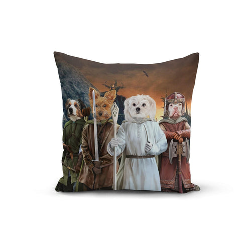 Crown and Paw - Throw Pillow The Four Pawtectors - Custom Throw Pillow 14" x 14" / Background 4