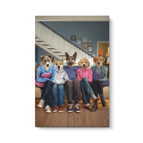 Crown and Paw - Canvas The Happy Family - Custom Pet Canvas