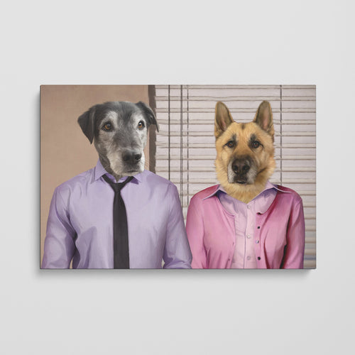 Crown and Paw - Canvas Jim and Pam - Custom Pet Canvas