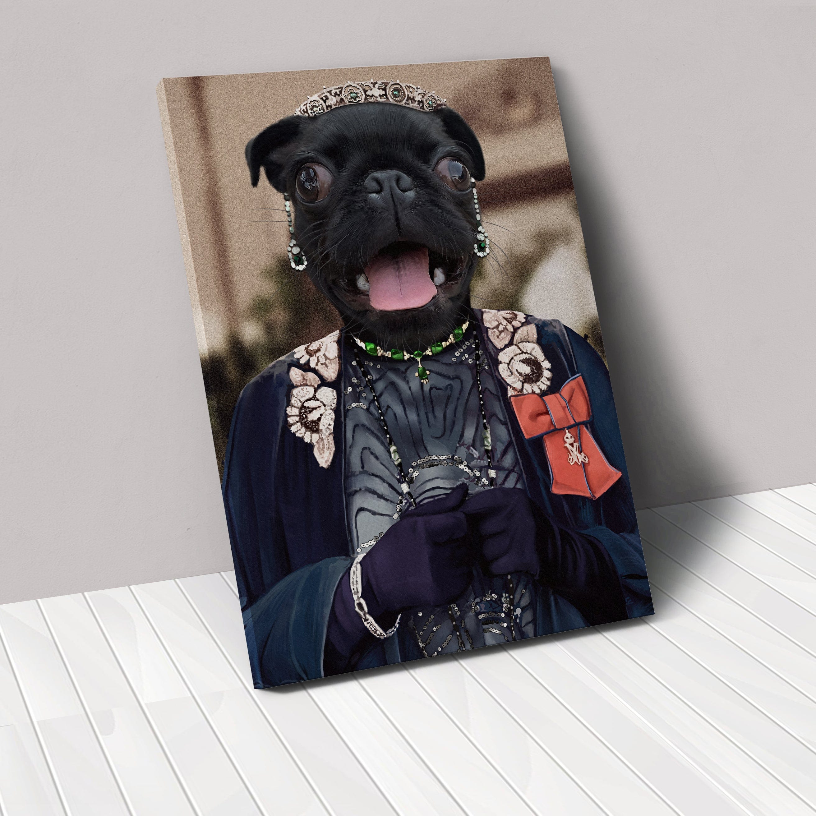 Crown and Paw - Canvas Lady Bagshaw - Custom Pet Canvas