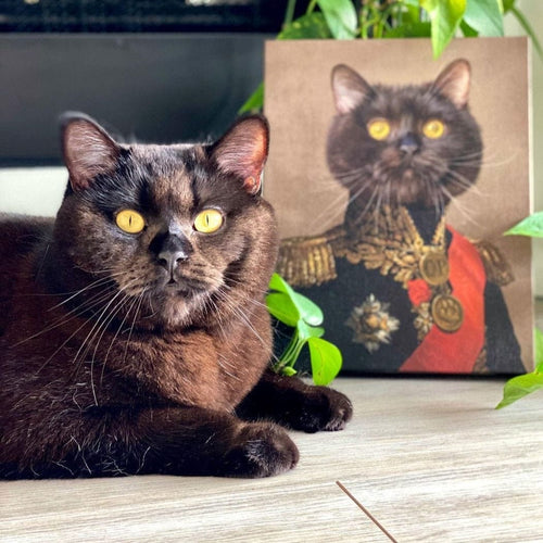 Crown and Paw - Canvas The Major - Custom Pet Canvas