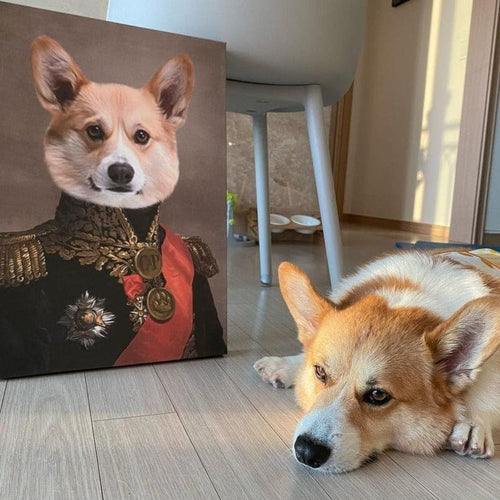 Crown and Paw - Canvas The Major - Custom Pet Canvas