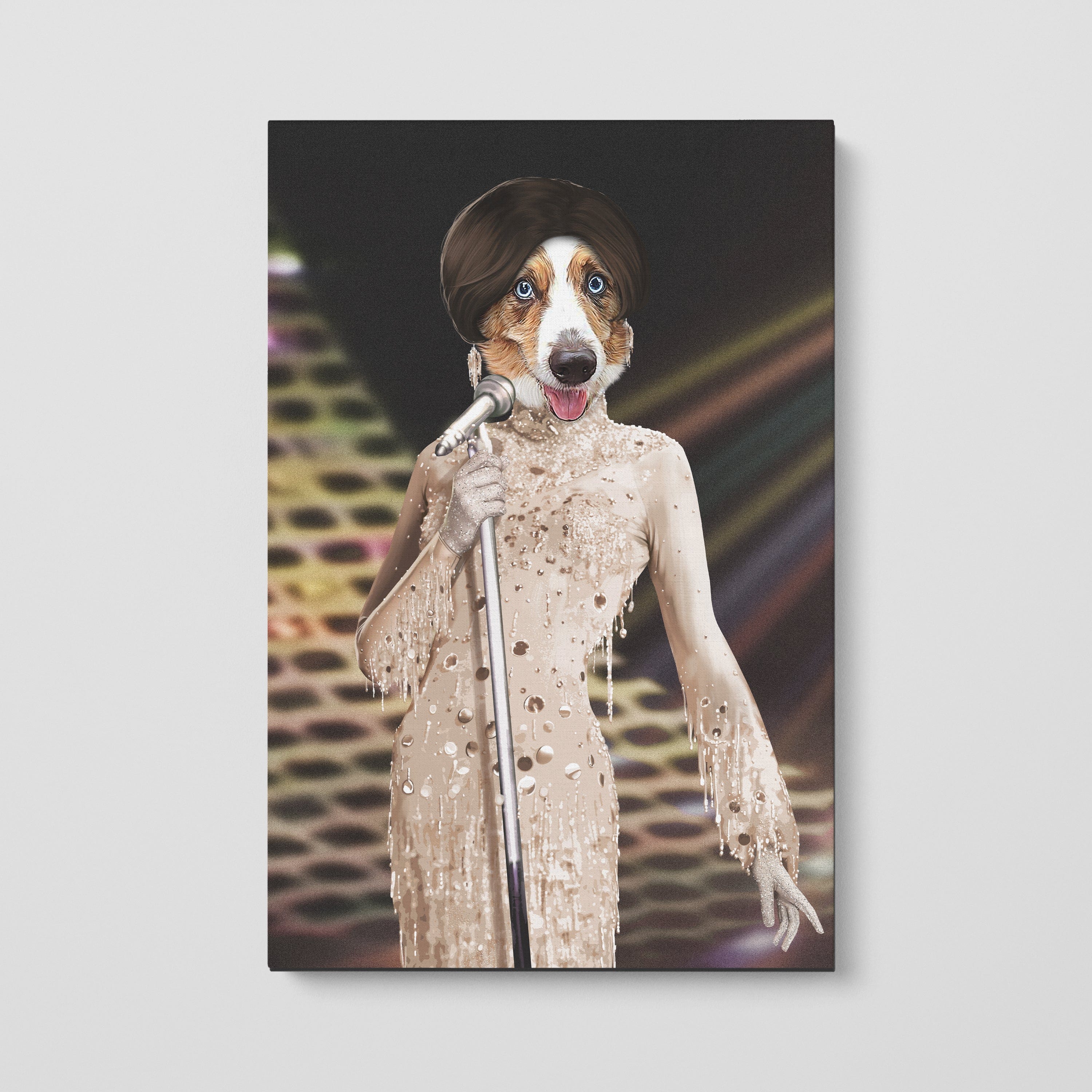 Crown and Paw - Canvas The Motown Queen - Custom Pet Canvas