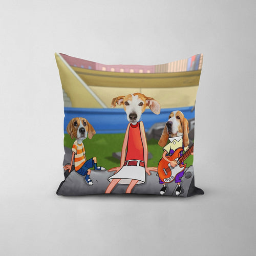 Crown and Paw - Throw Pillow The Fun Three - Custom Throw Pillow