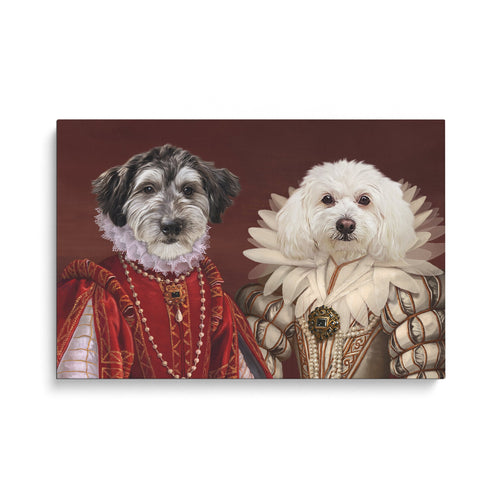 Crown and Paw - Canvas The Queen and Queen of Roses - Custom Pet Canvas
