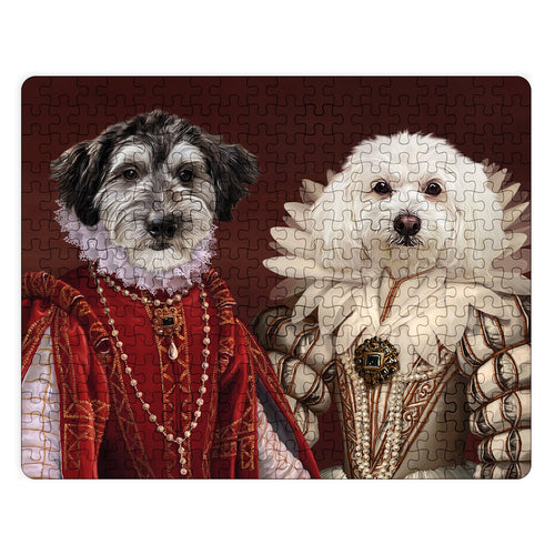 Crown and Paw - Puzzle The Queen and Queen of Roses - Custom Puzzle 11" x 14"