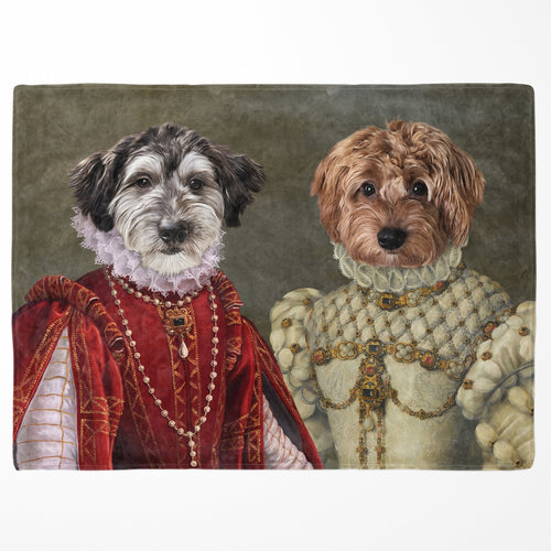 Crown and Paw - Blanket The Queen of Roses and Princess - Custom Pet Blanket