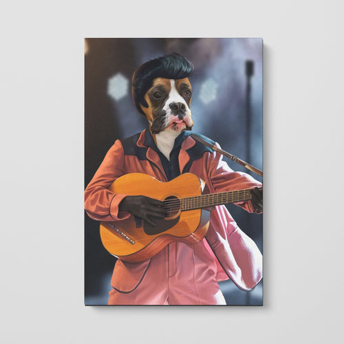 Crown and Paw - Canvas The Rock and Roll King - Custom Pet Canvas