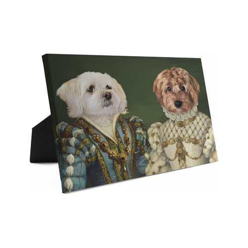 Crown and Paw - Standing Canvas The Sapphire Queen and Princess - Custom Standing Canvas