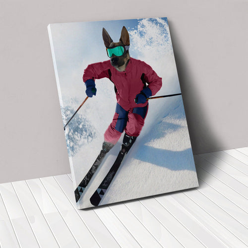 Crown and Paw - Canvas The Skiier - Custom Pet Canvas