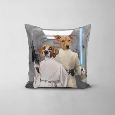 The Space Siblings - Custom Throw Pillow