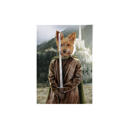 Crown and Paw - Poster The Swordsman - Custom Pet Poster 8.3" x 11.7" / Background 1