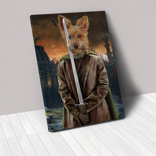 Crown and Paw - Canvas The Swordsman - Custom Pet Canvas 8" x 10" / Background 4