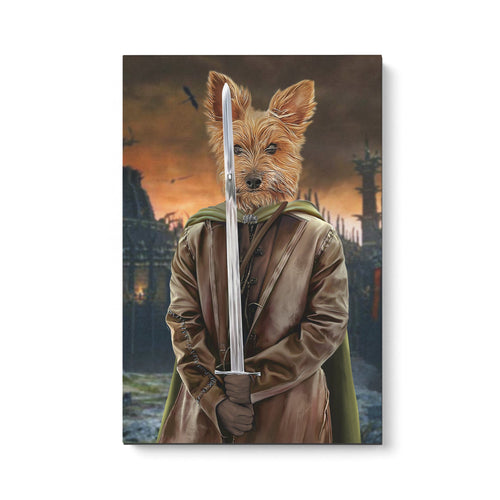 Crown and Paw - Canvas The Swordsman - Custom Pet Canvas