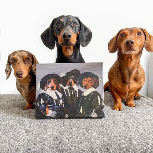 Crown and Paw - Canvas The Three Musketeers - Custom Pet Canvas