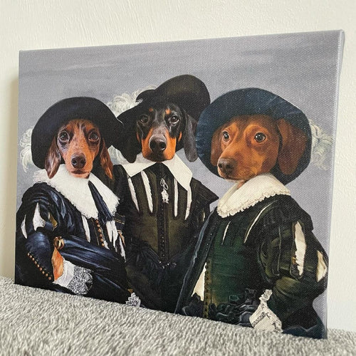 Crown and Paw - Canvas The Three Musketeers - Custom Pet Canvas