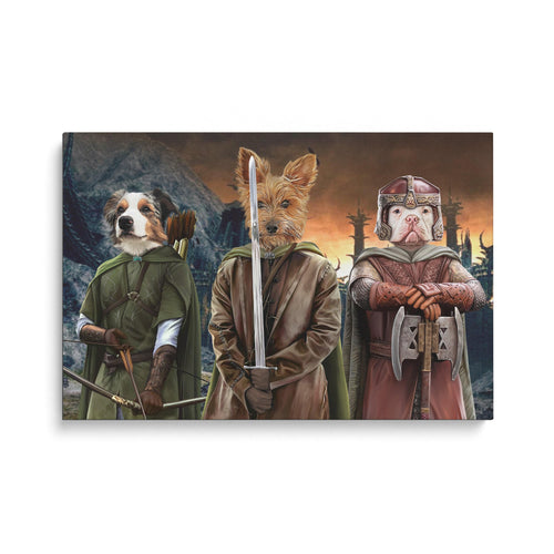 Crown and Paw - Canvas The Three Pawtectors - Custom Pet Canvas 8" x 10" / Background 4