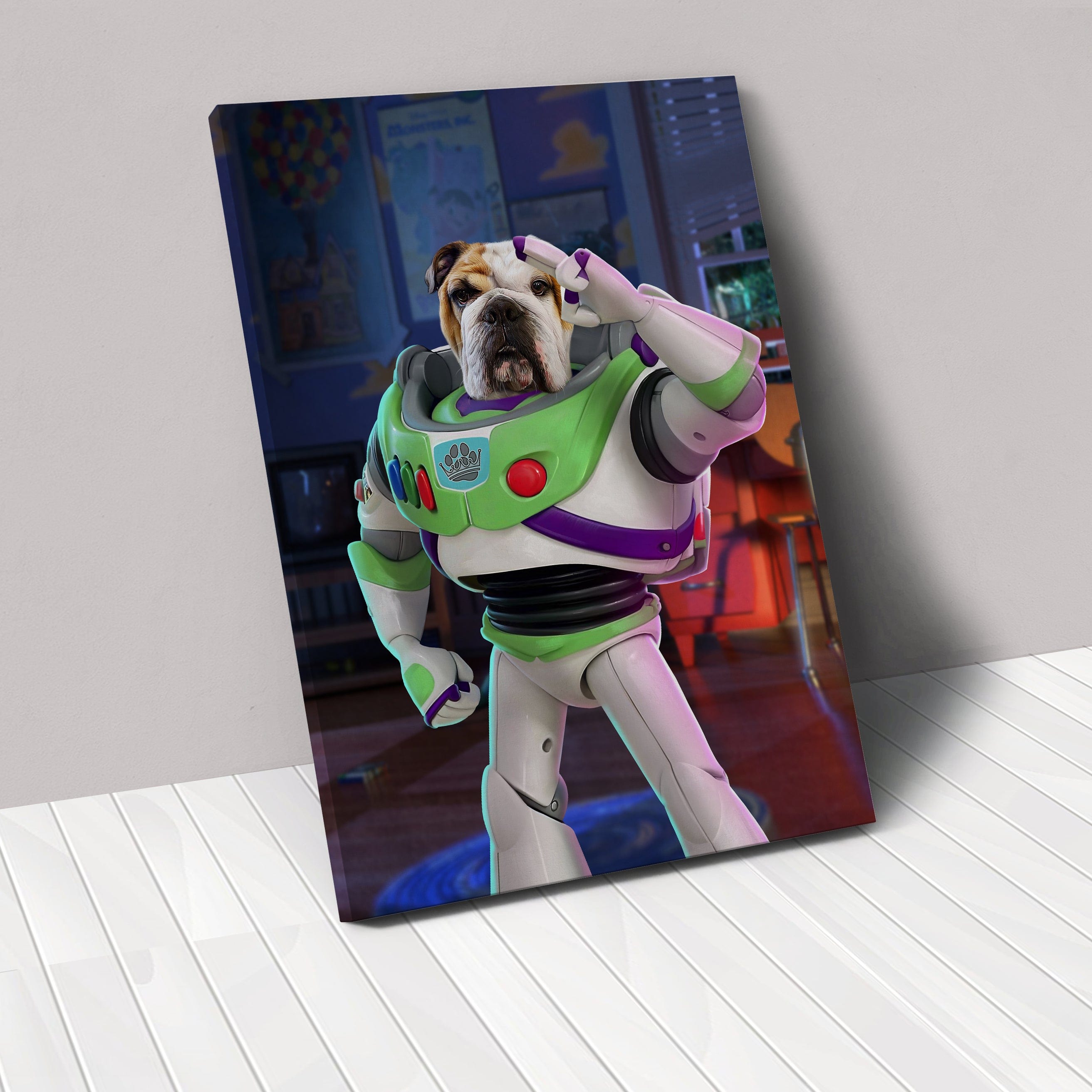 Crown and Paw - Canvas The Toy Astronaut - Custom Pet Canvas