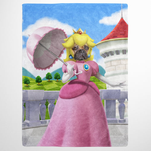 Crown and Paw - Blanket Video Game Princess - Custom Pet Blanket