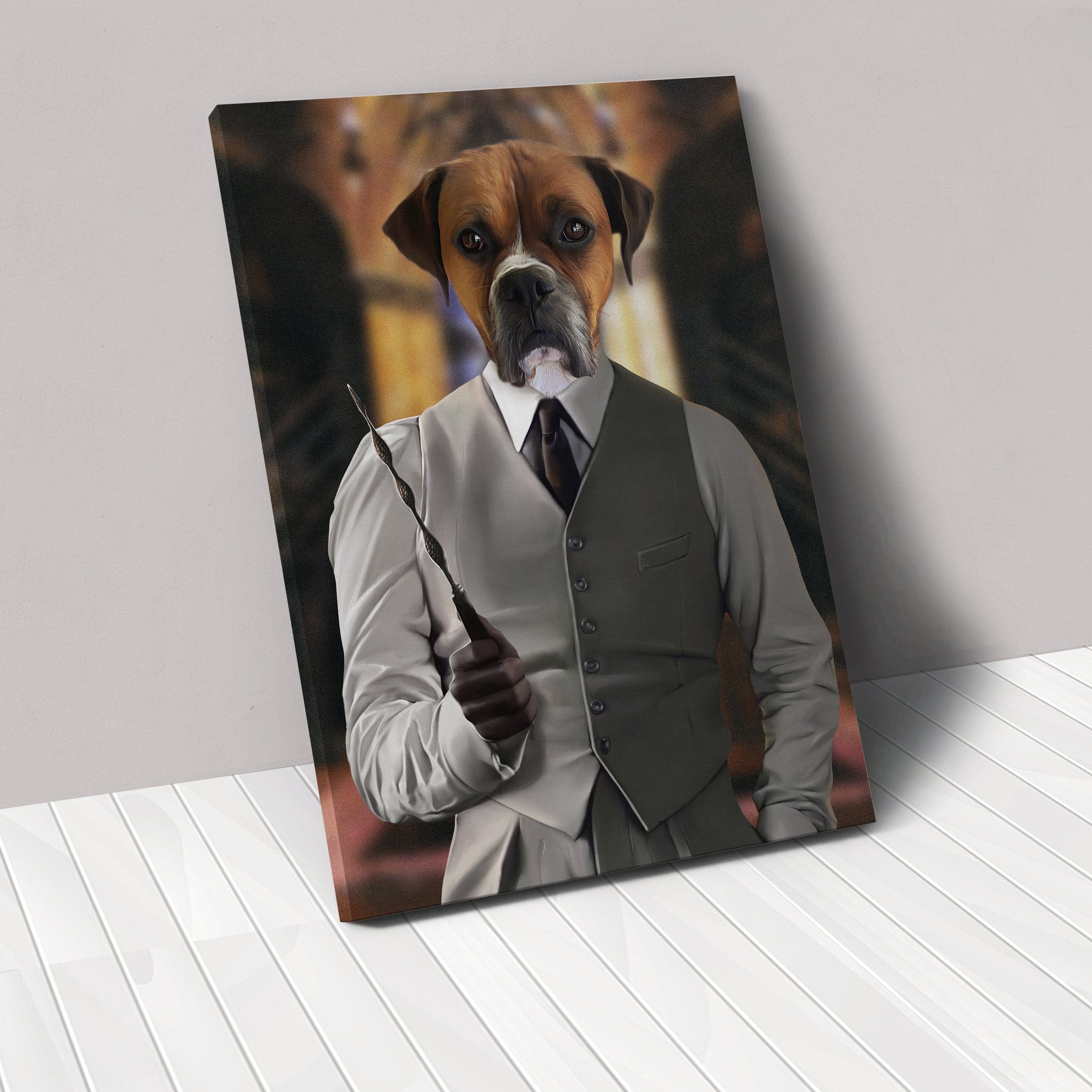 Crown and Paw - Canvas The Wise Wizard - Custom Pet Canvas