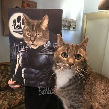Crown and Paw - Canvas The Dark Hero - Custom Pet Canvas