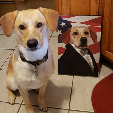The Ambassador - USA Flag Edition - Custom Pet Canvas
