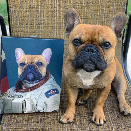 Crown and Paw - Canvas The Astronaut - Custom Pet Canvas 8" x 10" / Unframed