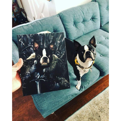 Crown and Paw - Canvas The King in the North - Custom Pet Canvas
