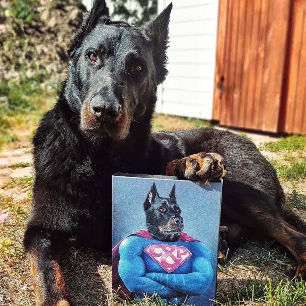 Crown and Paw - Canvas Supawman - Custom Pet Canvas