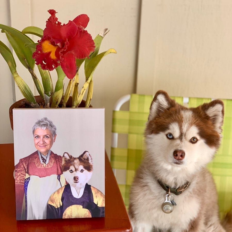 Crown and Paw - Canvas The Wise Pair - Custom Pet Canvas