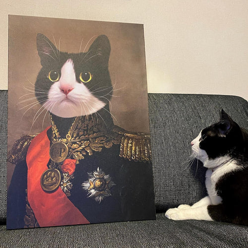 Crown and Paw - Canvas The Major - Custom Pet Canvas